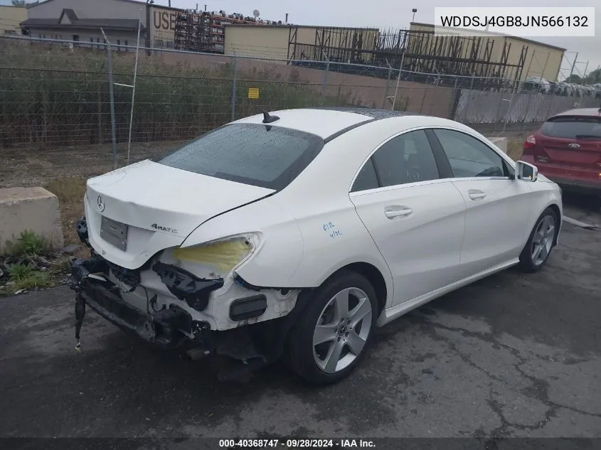 2018 Mercedes-Benz Cla 250 250 4Matic VIN: WDDSJ4GB8JN566132 Lot: 40368747