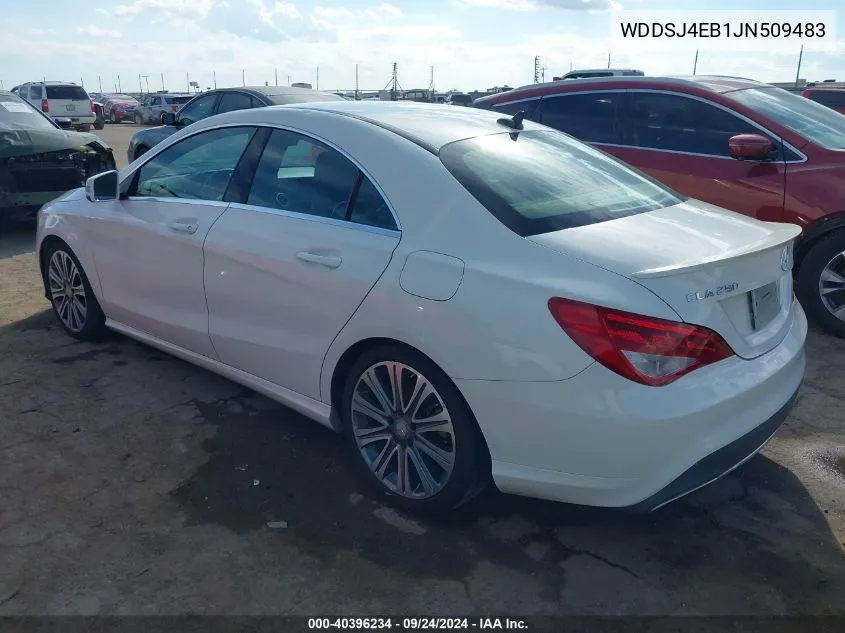 2018 Mercedes-Benz Cla 250 VIN: WDDSJ4EB1JN509483 Lot: 40396234