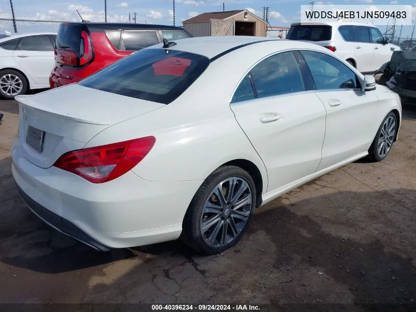 2018 Mercedes-Benz Cla 250 VIN: WDDSJ4EB1JN509483 Lot: 40396234