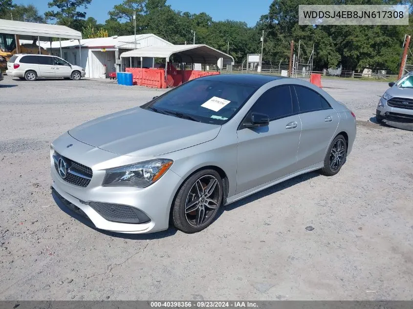 2018 Mercedes-Benz Cla 250 VIN: WDDSJ4EB8JN617308 Lot: 40398356