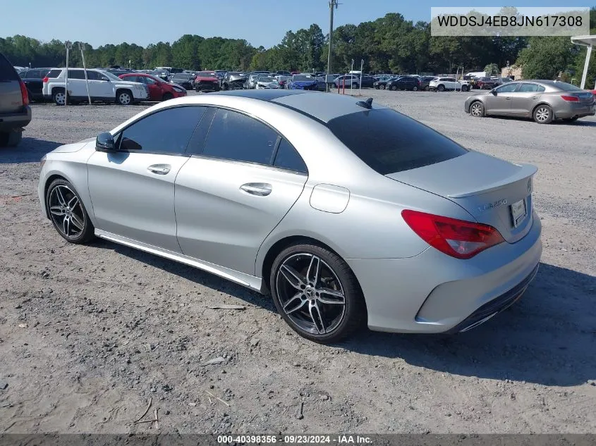 2018 Mercedes-Benz Cla 250 VIN: WDDSJ4EB8JN617308 Lot: 40398356