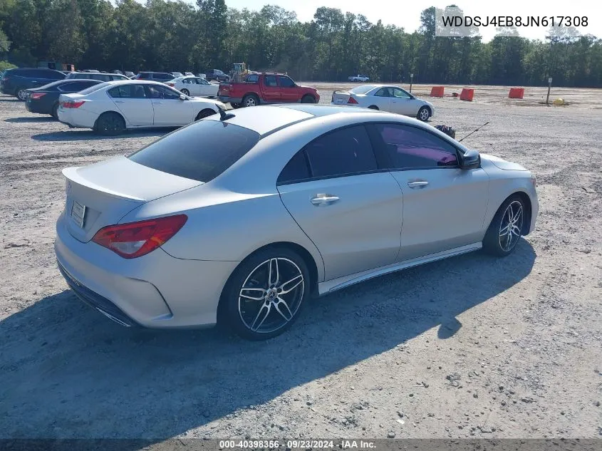 2018 Mercedes-Benz Cla 250 VIN: WDDSJ4EB8JN617308 Lot: 40398356