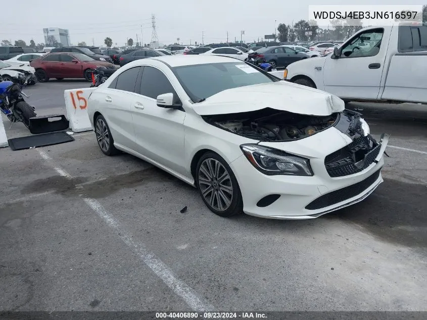 2018 Mercedes-Benz Cla 250 VIN: WDDSJ4EB3JN616597 Lot: 40406890