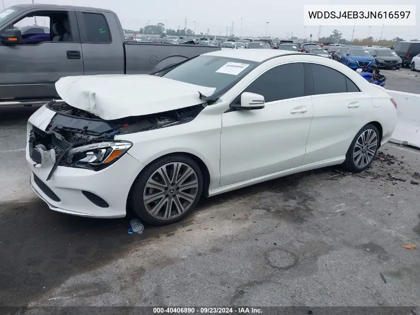 2018 Mercedes-Benz Cla 250 VIN: WDDSJ4EB3JN616597 Lot: 40406890