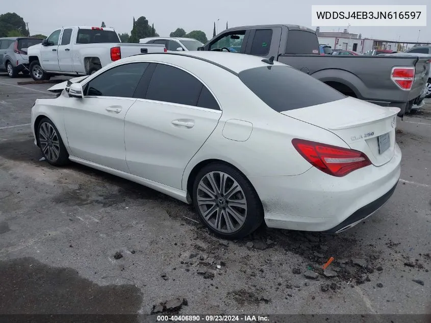 2018 Mercedes-Benz Cla 250 VIN: WDDSJ4EB3JN616597 Lot: 40406890