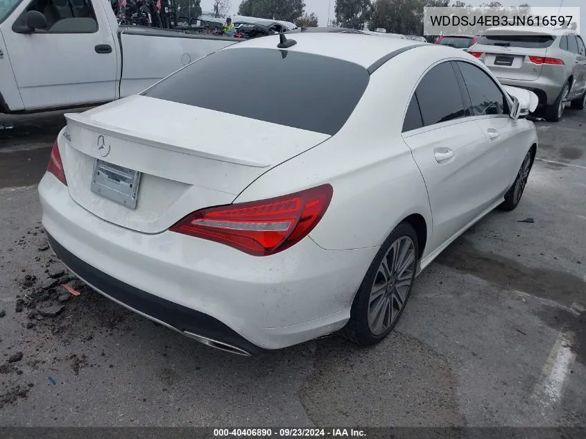 2018 Mercedes-Benz Cla 250 VIN: WDDSJ4EB3JN616597 Lot: 40406890