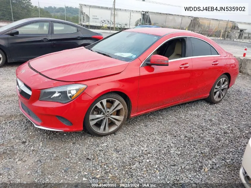 2018 Mercedes-Benz Cla 250 VIN: WDDSJ4EB4JN535902 Lot: 40409955