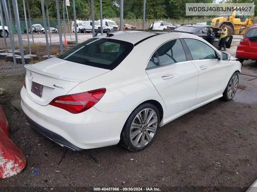 2018 Mercedes-Benz Cla 250 4Matic VIN: WDDSJ4GB3JN544927 Lot: 40457066