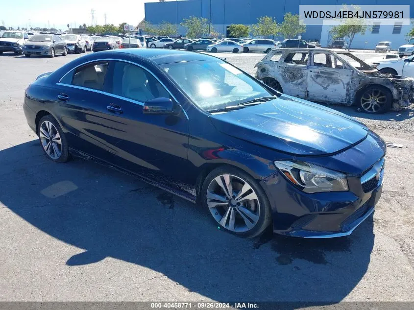 2018 Mercedes-Benz Cla 250 VIN: WDDSJ4EB4JN579981 Lot: 40458771