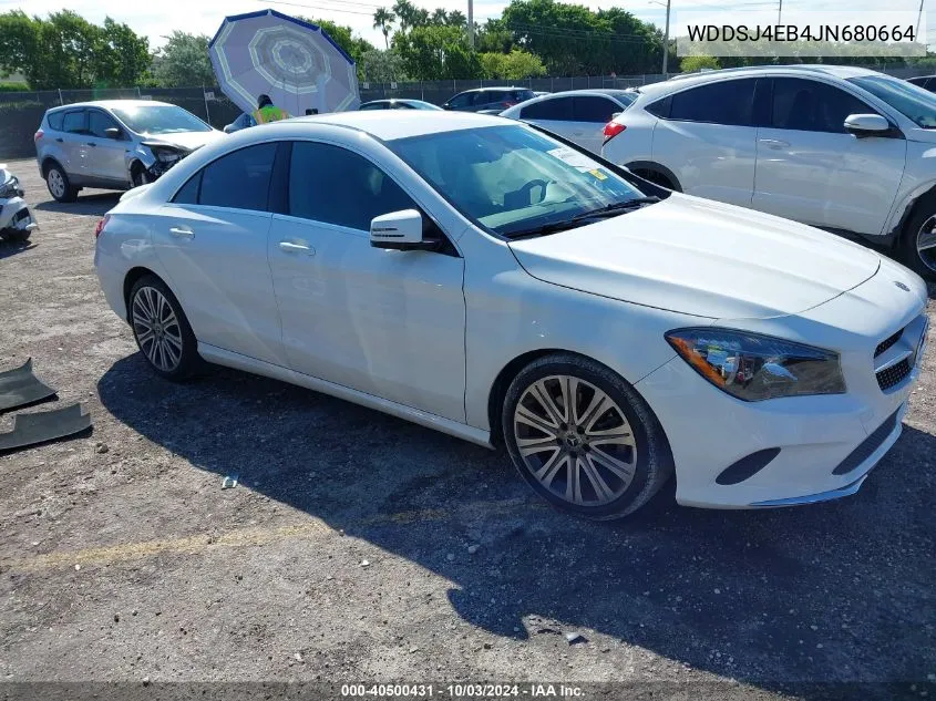 2018 Mercedes-Benz Cla 250 VIN: WDDSJ4EB4JN680664 Lot: 40500431