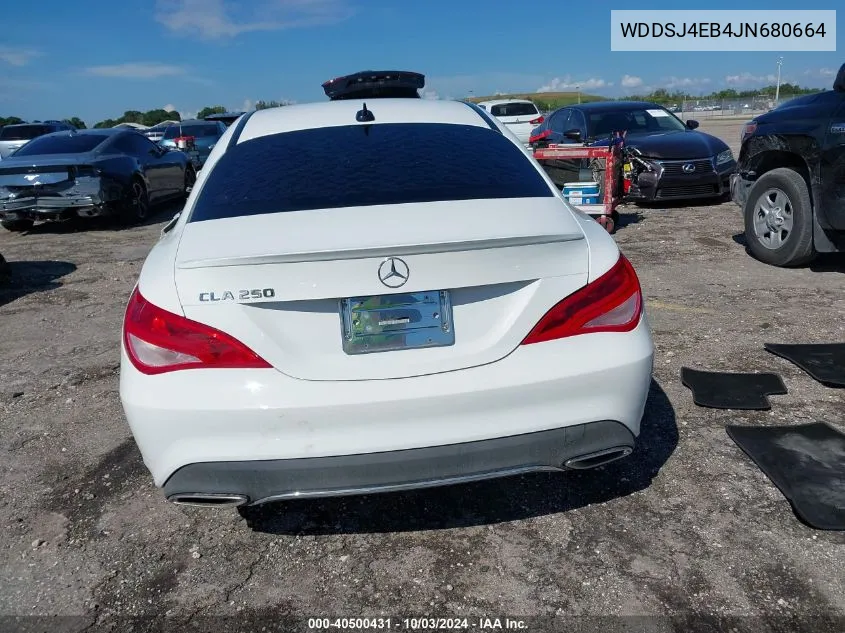 2018 Mercedes-Benz Cla 250 VIN: WDDSJ4EB4JN680664 Lot: 40500431