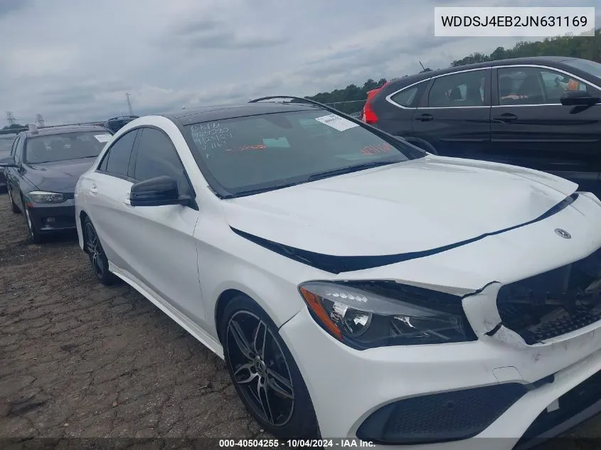 2018 Mercedes-Benz Cla 250 VIN: WDDSJ4EB2JN631169 Lot: 40504255