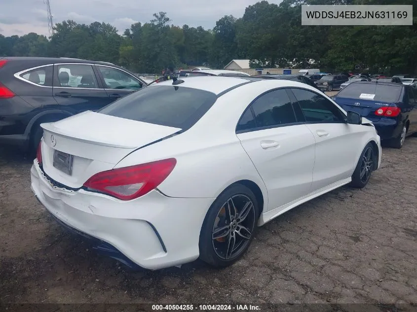 2018 Mercedes-Benz Cla 250 VIN: WDDSJ4EB2JN631169 Lot: 40504255