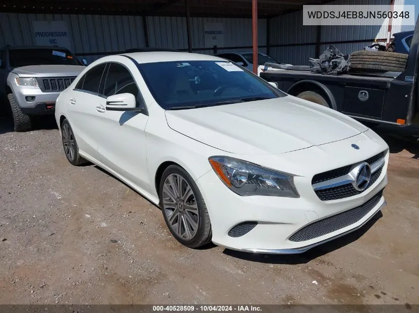 2018 Mercedes-Benz Cla 250 VIN: WDDSJ4EB8JN560348 Lot: 40528509