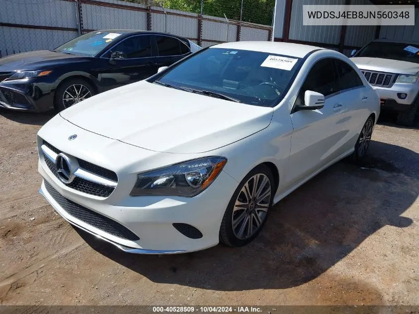 2018 Mercedes-Benz Cla 250 VIN: WDDSJ4EB8JN560348 Lot: 40528509