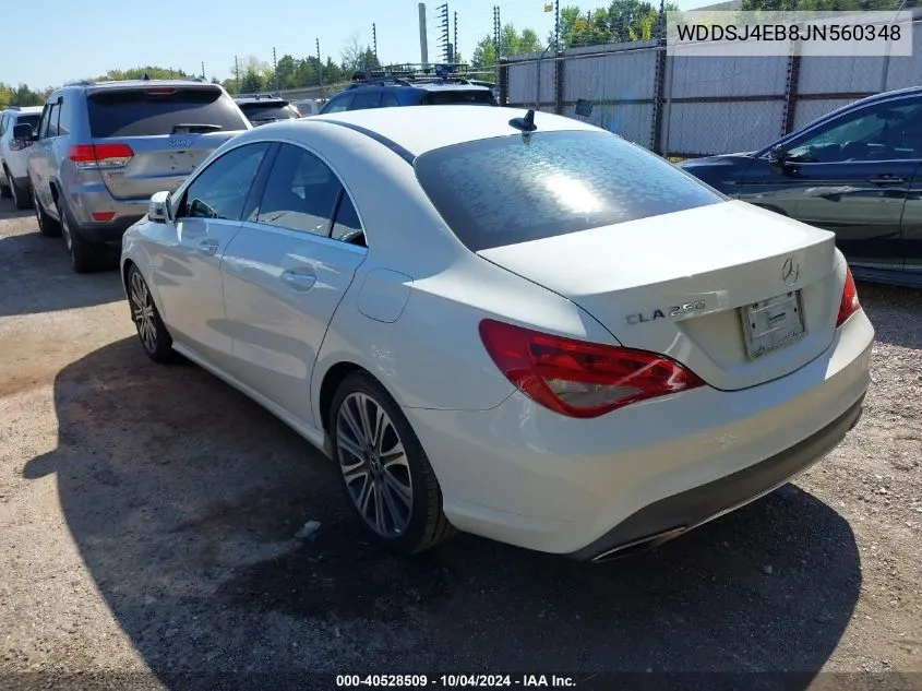 2018 Mercedes-Benz Cla 250 VIN: WDDSJ4EB8JN560348 Lot: 40528509