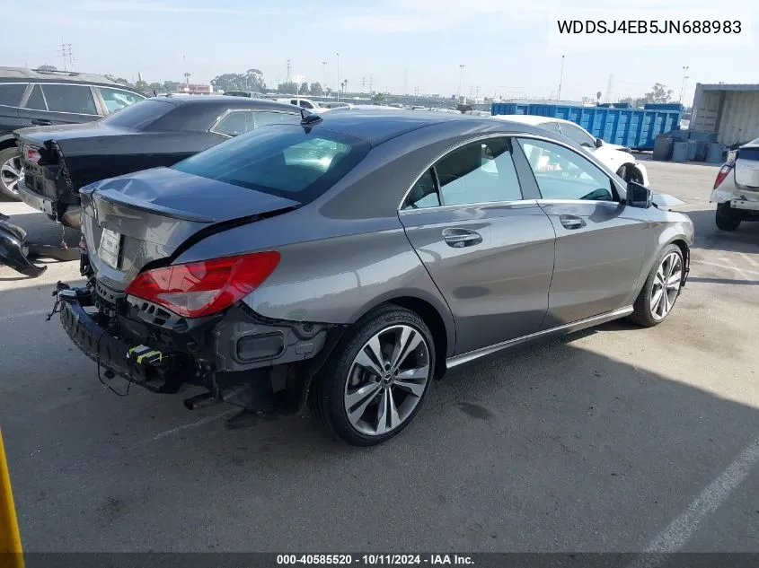 2018 Mercedes-Benz Cla 250 VIN: WDDSJ4EB5JN688983 Lot: 40585520