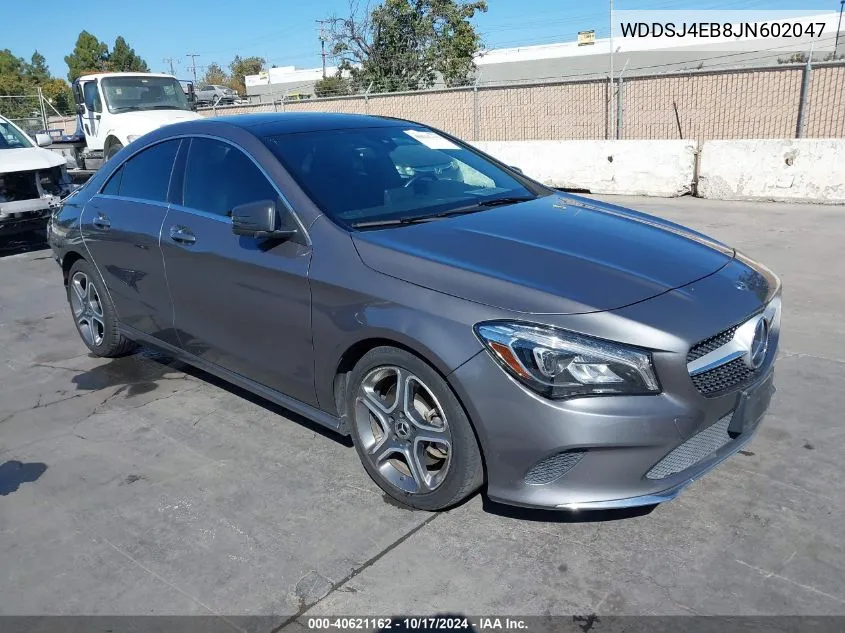 2018 Mercedes-Benz Cla 250 VIN: WDDSJ4EB8JN602047 Lot: 40621162