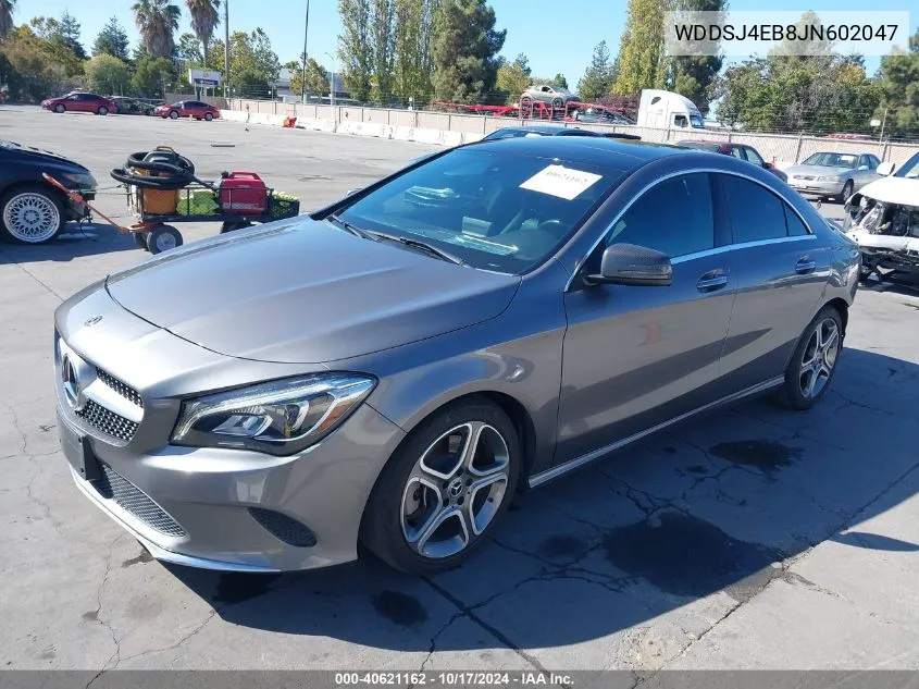 2018 Mercedes-Benz Cla 250 VIN: WDDSJ4EB8JN602047 Lot: 40621162