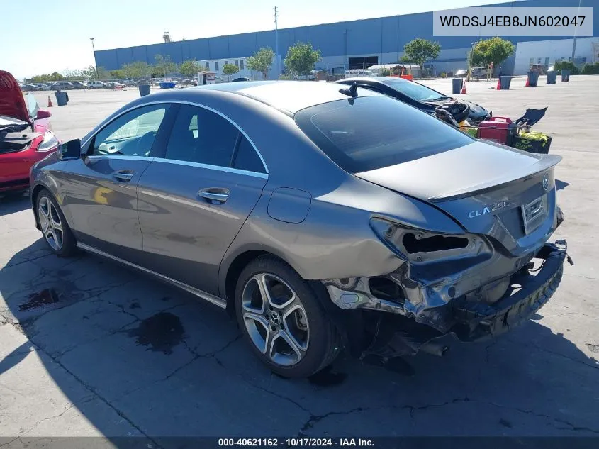 2018 Mercedes-Benz Cla 250 VIN: WDDSJ4EB8JN602047 Lot: 40621162