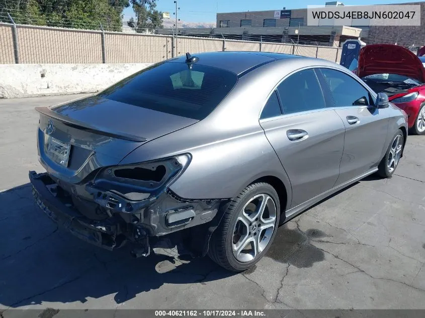 2018 Mercedes-Benz Cla 250 VIN: WDDSJ4EB8JN602047 Lot: 40621162