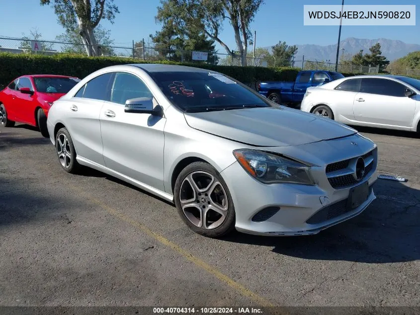 2018 Mercedes-Benz Cla 250 VIN: WDDSJ4EB2JN590820 Lot: 40704314