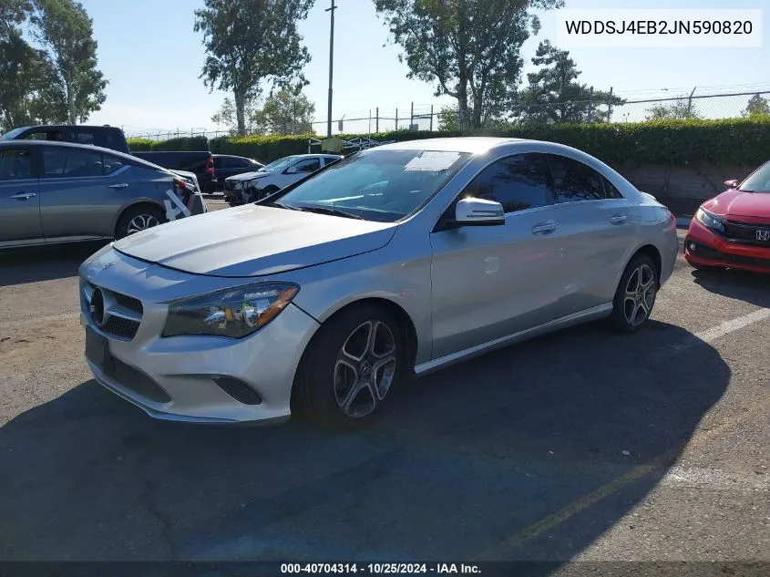 2018 Mercedes-Benz Cla 250 VIN: WDDSJ4EB2JN590820 Lot: 40704314