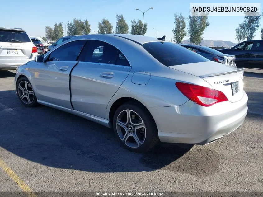 2018 Mercedes-Benz Cla 250 VIN: WDDSJ4EB2JN590820 Lot: 40704314