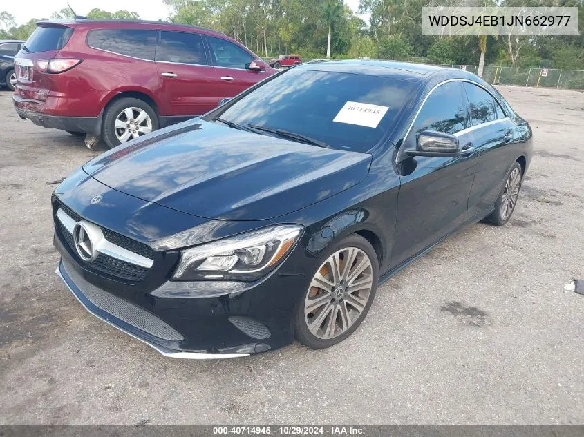 2018 Mercedes-Benz Cla 250 VIN: WDDSJ4EB1JN662977 Lot: 40714945