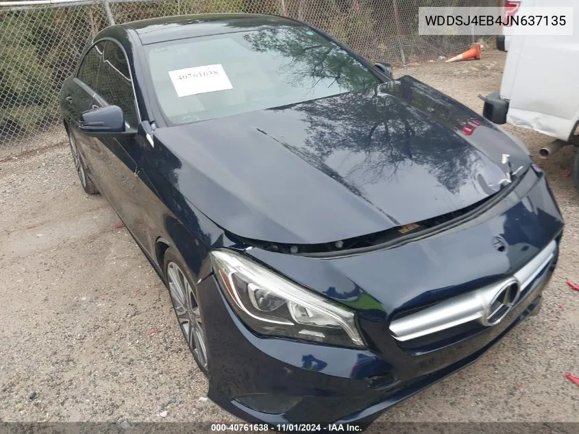 2018 Mercedes-Benz Cla 250 VIN: WDDSJ4EB4JN637135 Lot: 40761638