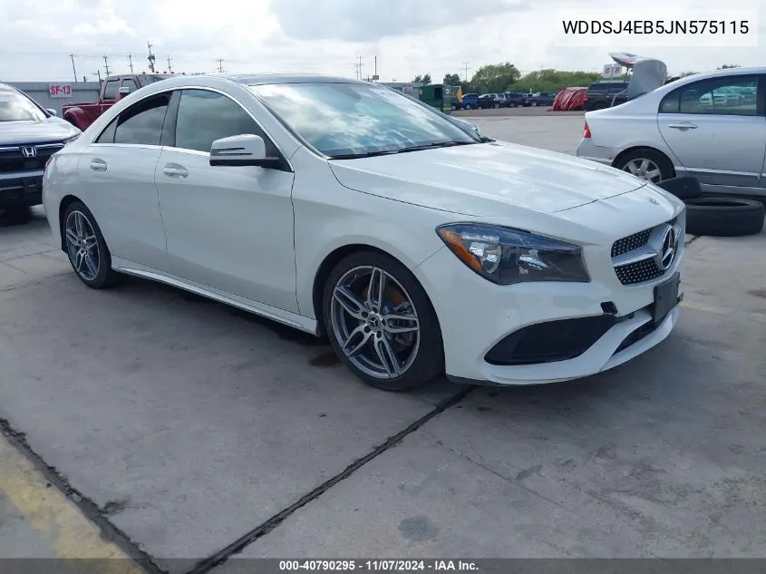 2018 Mercedes-Benz Cla 250 VIN: WDDSJ4EB5JN575115 Lot: 40790295