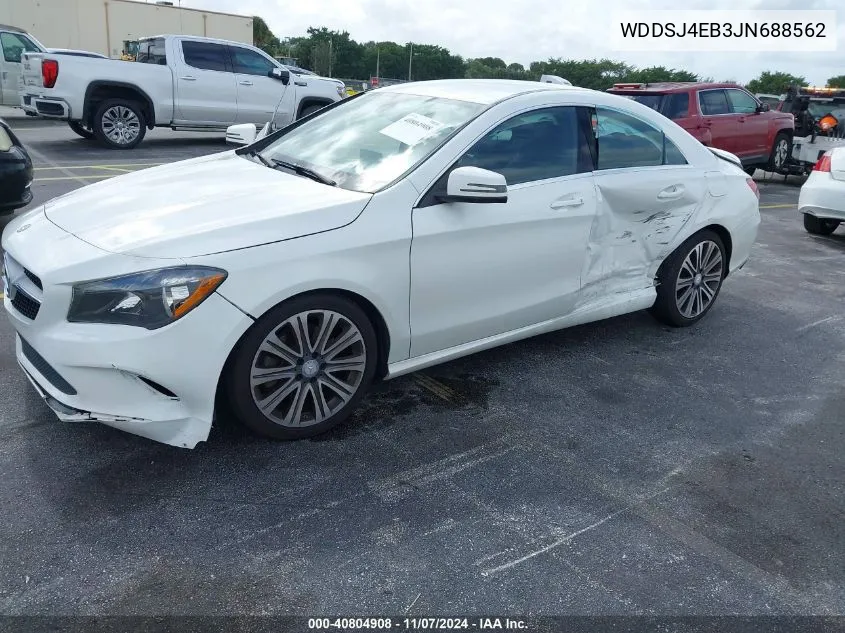 2018 Mercedes-Benz Cla 250 VIN: WDDSJ4EB3JN688562 Lot: 40804908