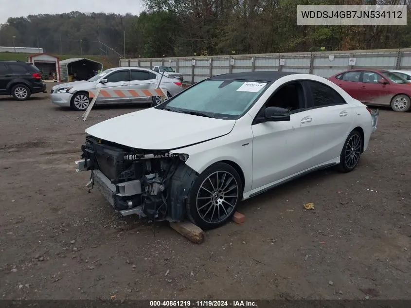 2018 Mercedes-Benz Cla 250 4Matic VIN: WDDSJ4GB7JN534112 Lot: 40851219