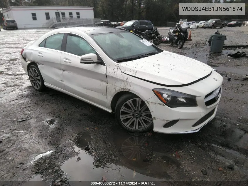 2018 Mercedes-Benz Cla 250 VIN: WDDSJ4EB1JN561874 Lot: 40863272