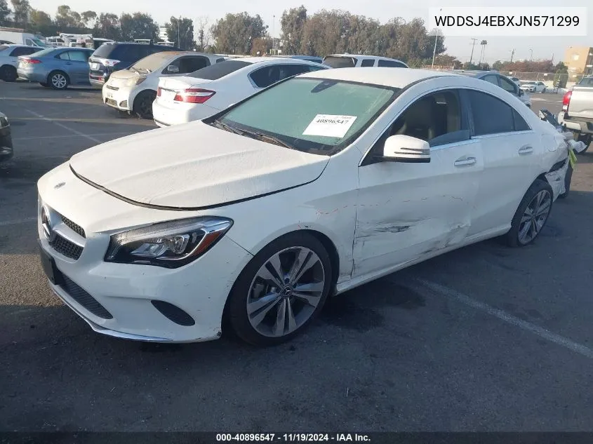 2018 Mercedes-Benz Cla 250 VIN: WDDSJ4EBXJN571299 Lot: 40896547