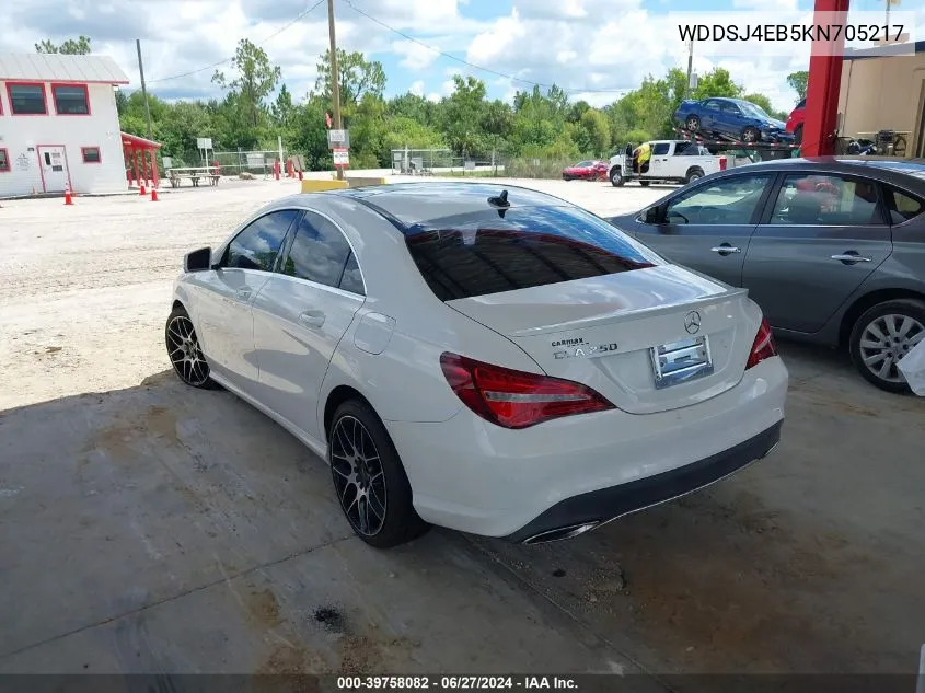 2019 Mercedes-Benz Cla 250 VIN: WDDSJ4EB5KN705217 Lot: 39758082