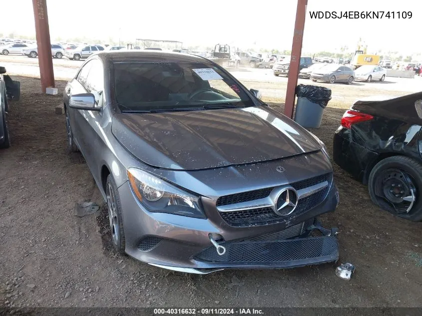 2019 Mercedes-Benz Cla 250 250 VIN: WDDSJ4EB6KN741109 Lot: 40316632