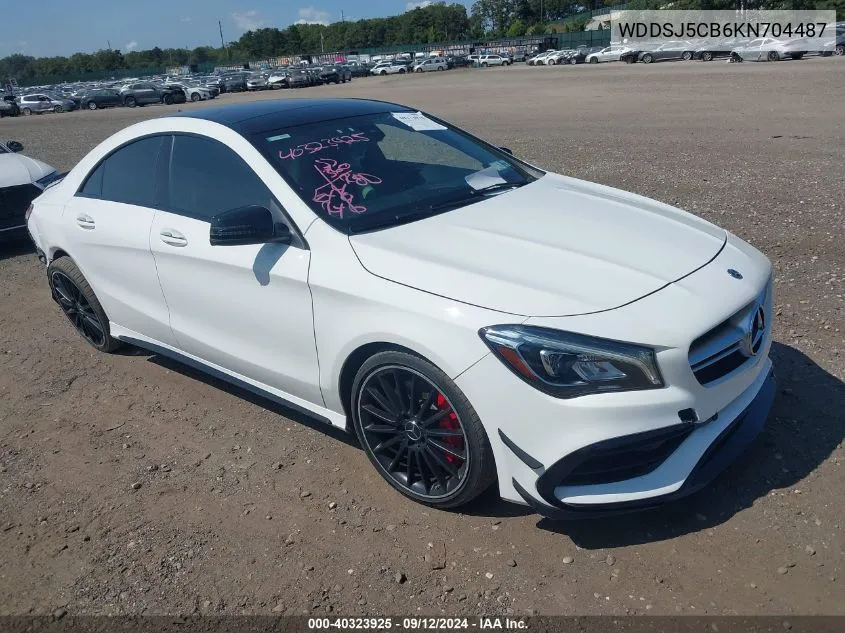 2019 Mercedes-Benz Amg Cla 45 4Matic VIN: WDDSJ5CB6KN704487 Lot: 40323925