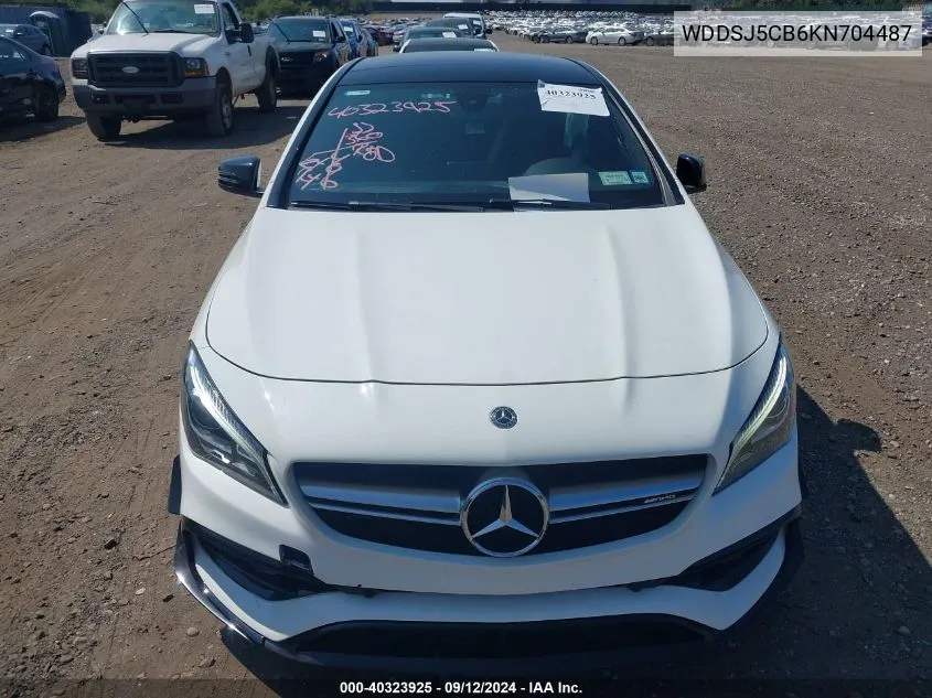 2019 Mercedes-Benz Amg Cla 45 4Matic VIN: WDDSJ5CB6KN704487 Lot: 40323925