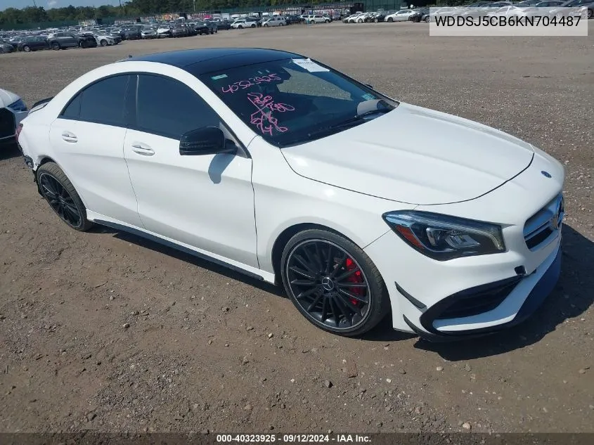 2019 Mercedes-Benz Amg Cla 45 4Matic VIN: WDDSJ5CB6KN704487 Lot: 40323925