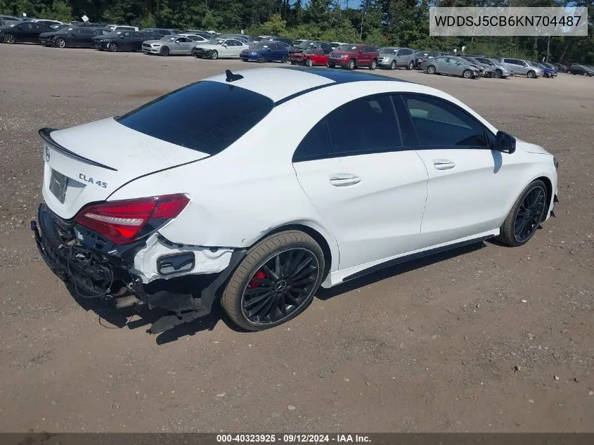 2019 Mercedes-Benz Amg Cla 45 4Matic VIN: WDDSJ5CB6KN704487 Lot: 40323925