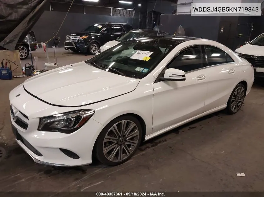 2019 Mercedes-Benz Cla 250 4Matic VIN: WDDSJ4GB5KN719843 Lot: 40357361