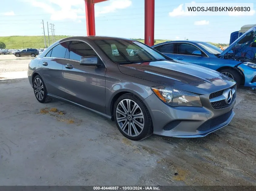 2019 Mercedes-Benz Cla 250 VIN: WDDSJ4EB6KN698830 Lot: 40446857