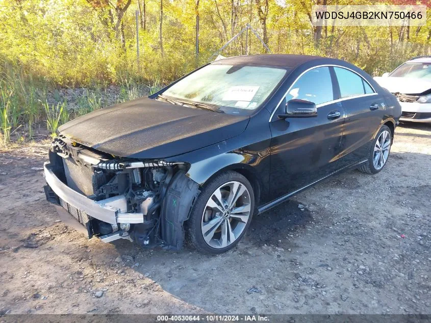 2019 Mercedes-Benz Cla 250 4Matic VIN: WDDSJ4GB2KN750466 Lot: 40530644