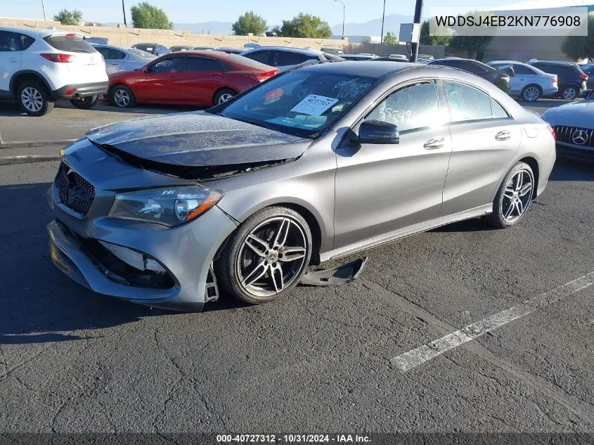 2019 Mercedes-Benz Cla 250 VIN: WDDSJ4EB2KN776908 Lot: 40727312