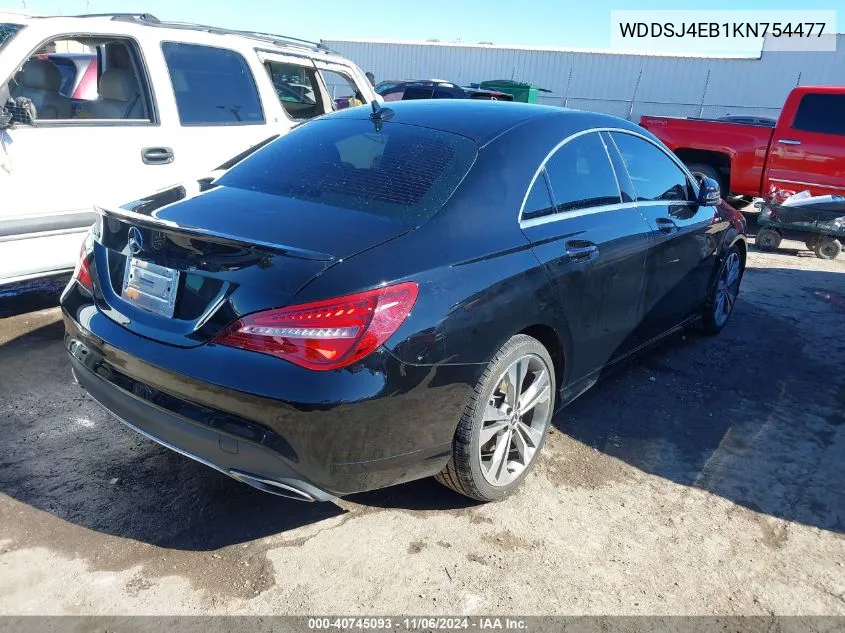 2019 Mercedes-Benz Cla 250 VIN: WDDSJ4EB1KN754477 Lot: 40745093