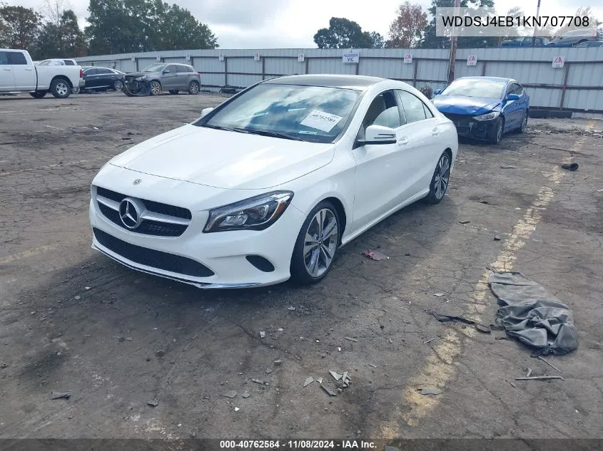 2019 Mercedes-Benz Cla 250 VIN: WDDSJ4EB1KN707708 Lot: 40762584