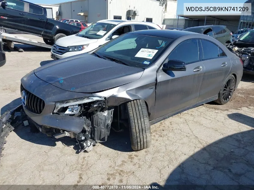 2019 Mercedes-Benz Amg Cla 45 4Matic VIN: WDDSJ5CB9KN741209 Lot: 40772870