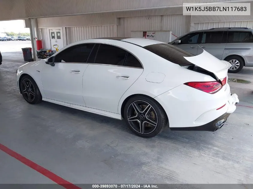 2020 Mercedes-Benz Amg Cla 35 4Matic VIN: W1K5J5BB7LN117683 Lot: 39893070