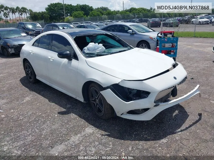 2020 Mercedes-Benz Cla 250 VIN: WDD5J4GB9LN037868 Lot: 40234321